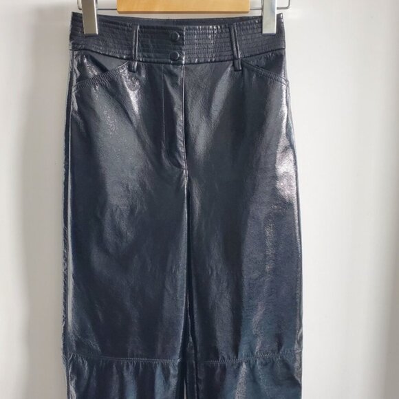 Wilfred Black Vinyl Funk Pant Size 00 - Picture 3 of 14